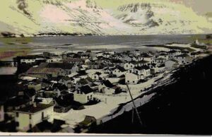 Suðureyri árið 1943 (Ljósmynd Jóhannes Pálmason)